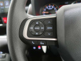 ステアリングスイッチ付き。前方から目を離すことなく操作することが可能です。
