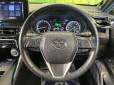 【純正革巻きステアリング】上質な革を使用することで、手にしっかり馴染みとても運転しやすいハンドルです♪