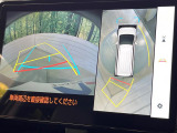 【パノラミックビューモニター】専用のカメラにより、上から見下ろしたような視点で360度クルマの周囲を確認することができます☆死角部分も確認しやすく、狭い場所での切り返しや駐車もスムーズに行えます。