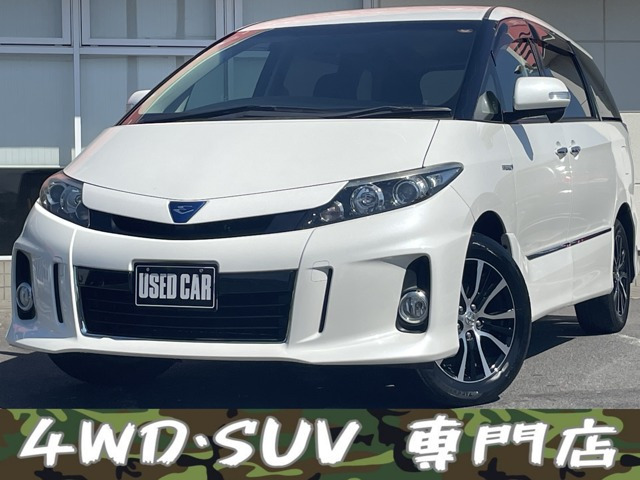 エスティマハイブリッド2.4 アエラス 4WD1オーナー 記録簿 ナビTV BT Bモニター ETC