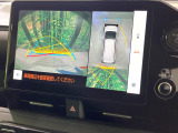 【パノラミックビューモニター】専用のカメラにより、上から見下ろしたような視点で360度クルマの周囲を確認することができます☆死角部分も確認しやすく、狭い場所での切り返しや駐車もスムーズに行えます。