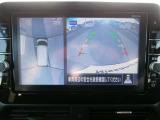 まるで上空から見下ろしているような感じで駐車が楽にできるインテリジェントアラウンドビューモニター