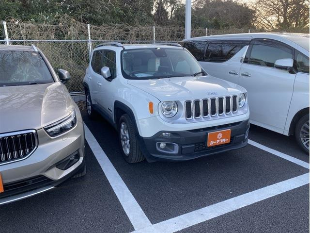 レネゲード リミテッド 禁煙車 白革シート 純正ナビ バックカメ