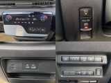 ☆オートエアコンで車内は快適。後部座席にはロールシェードやテーブルもあります。