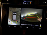 【パノラミックビュー】・・・車両の前後左右に搭載した4つのカメラにより、クルマを真上から見ているような映像を表示。運転席から確認しにくい車両周囲の状況を把握できます。