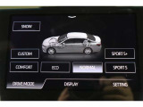 雪道発進時の強い味方「SNOW」への切替えが可能です。ECO・NORMAL・SPORT・COMFORT・自分好みの設定ができるCUSTOMなど、気分や走行状況に合わせてドライブモードが選べます。