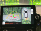 【パノラミックビューモニター】専用のカメラにより、上から見下ろしたような視点で360度クルマの周囲を確認することができます☆死角部分も確認しやすく、狭い場所での切り返しや駐車もスムーズに行えます。