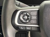 ナビゲーションやオーディオを取り付けた場合に,その操作がハンドルの手元でできるステアリングスイッチが付いてます