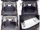 ラゲッジスペース シートアレンジする事によりシーンに応じていろいろな使い方が出来ます。ラゲッジスペース下にはパンク修理キットと収納部を装備
