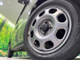 【15インチアルミホイール】外観にマッチしたアルミホイールを装着しております。各種アルミホイールや、スタッドレスタイヤも取扱いしております。是非ご相談ください♪