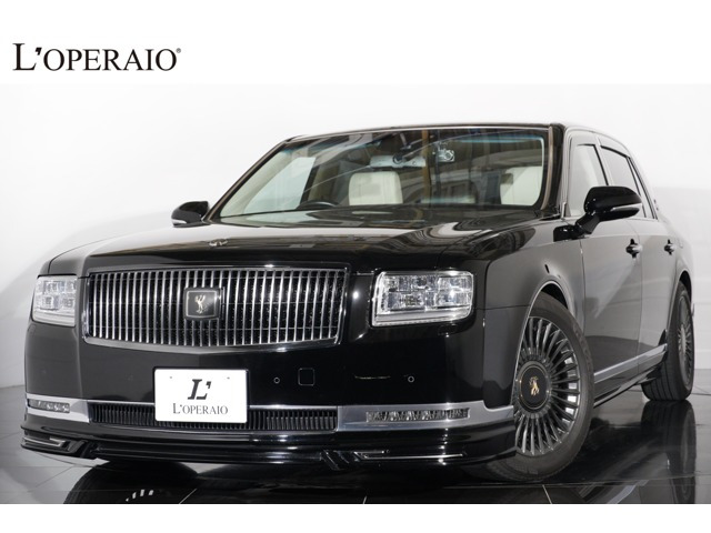 センチュリー 5.0 黒本革 ブラウンウッド WALDフルエアロ