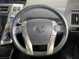 【純正革巻きステアリング】上質な革を使用することで、手にしっかり馴染みとても運転しやすいハンドルです♪