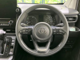 【純正革巻きステアリング】上質な革を使用することで、手にしっかり馴染みとても運転しやすいハンドルです♪