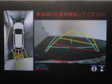 パノラミックビューモニター付きです。車両を上から見た様な映像を画面に表示。運転席からの目視だけでは見にくい、車両周辺の状況をリアルタイムでしっかり確認出来ます。