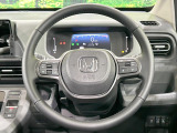 【純正革巻きステアリング】上質な革を使用することで、手にしっかり馴染みとても運転しやすいハンドルです♪
