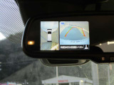 空から見下ろす視点で、全方向死角なし!アラウンドビューモニターがルームミラーで確認できます(^^)