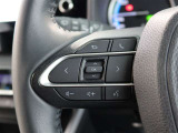 ステアリングスイッチ付き。前方から目を離すことなく操作することが可能です。
