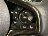 ハンドルにHondaセンシング系のクルーズコントロールやレーンキープアシストなどのスイッチが装備されています。ハンドルから手を離さず安全に操作できます。