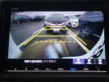 バックカメラの画像です。ガイドラインがスムースな車庫入れをサポートいたします!車庫入れの安心感がアップしますね☆