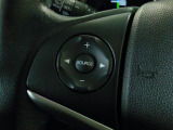 ハンドルオーディオリモコン。手元でナビやオーディオの操作も可能です。走行中でもハンドルから手を離さずに操作ができて安心です。