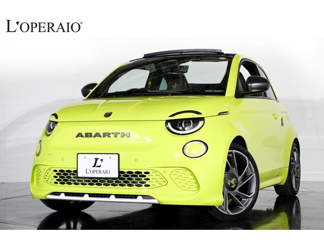 アバルト500eカブリオレツーリズモアシッドグリーン シートヒーター JBL スポ