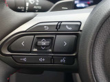 ステアリングスイッチ付き。前方から目を離すことなく操作することが可能です。