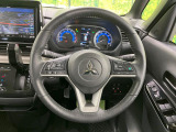 【純正革巻きステアリング】上質な革を使用することで、手にしっかり馴染みとても運転しやすいハンドルです♪