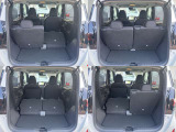 ☆リヤシートを倒すと、こんなに広い空間が出来ました。大きい荷物もらくらくに入ります。