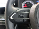 ステアリングスイッチ付き。前方から目を離すことなく操作することが可能です。