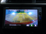 バックカメラの画像です。ガイドラインがスムースな車庫入れをサポートいたします!車庫入れの安心感がアップしますね☆
