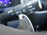 マニュアル車のような感覚で、ワインディングロードでも車を操れるパドルシフト付きです。長い下り坂でのエンジンブレーキや、高速道路の合流の際の加速も思いのままです。