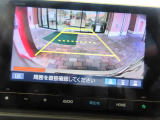 リアカメラ装備で後退時も安心です。リバース連動で画面が切り替わるのでとても便利です。