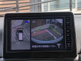 アラウンドビューモニター。上空から見下ろしているような映像で、スムースな駐車をサポートします。