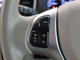 ステアリングスイッチ付き。前方から目を離すことなく操作することが可能です。