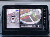 アラウンドビューモニター。上空から見下ろしているような映像で、スムースな駐車をサポートします。