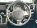 【純正革巻きステアリング】上質な革を使用することで、手にしっかり馴染みとても運転しやすいハンドルです♪
