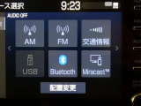 【Bluetooth機能付き】・・・ハンズフリー機能とスマートフォンにインストール済の音楽を聴くことができます。