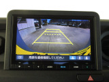 バックカメラの画像です。ガイドラインがスムースな車庫入れをサポートいたします!車庫入れの安心感がアップしますね☆