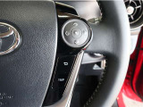ステアリングスイッチ付き。前方から目を離すことなく操作することが可能です。