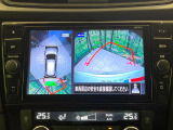 【アラウンドビューモニター】専用のカメラにより、上から見下ろしたような視点で360度クルマの周囲を確認することができます☆死角部分も確認しやすく、狭い場所での切り返しや駐車もスムーズに行えます。