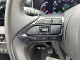 ステアリングスイッチ付き。前方から目を離すことなく操作することが可能です。