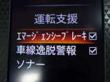 【エマージェンシーブレーキ】前方の車両や歩行者と衝突のおそれがあるとき、警報とブレーキにより、運転者の衝突回避操作を支援します。