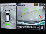 【アラウンドビューモニター】まるでクルマを真上から見下ろしたかのような視点で駐車をサポートします!クルマの斜め後ろや真横など、前後左右の4つのカメラの映像が合成されて、モニターに映し出されます。