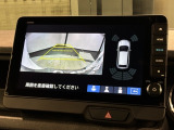 リバースギアに入れるだけで後方の表示へ切り替わります。夜間や雨の日の駐車も楽になりますよ。