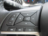 ハンドル・ステアリングホイル左操作部分です!音量調節など、操作簡単♪