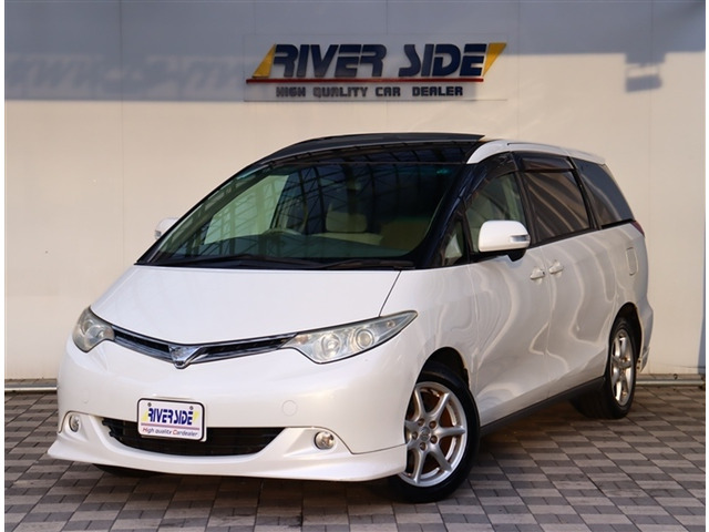 エスティマ 2.4 G ツインサンルーフ 純正HDDナビDVD再生 プ