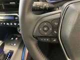 ステアリングスイッチ付き。前方から目を離すことなく操作することが可能です。