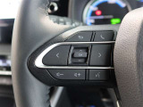 ステアリングスイッチ付き。前方から目を離すことなく操作することが可能です。