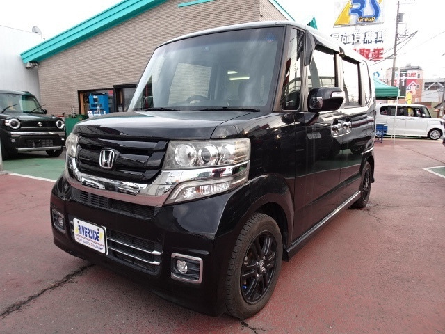 N-BOXカスタム G SSパッケージ ブラックスタイル 純正メモリーナビフルセグバックカ...