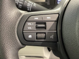 ステアリングにオーディオ操作スイッチが付いています。オーディオ画面に直接タッチしなくても操作が出来ますので、運転に集中できます。